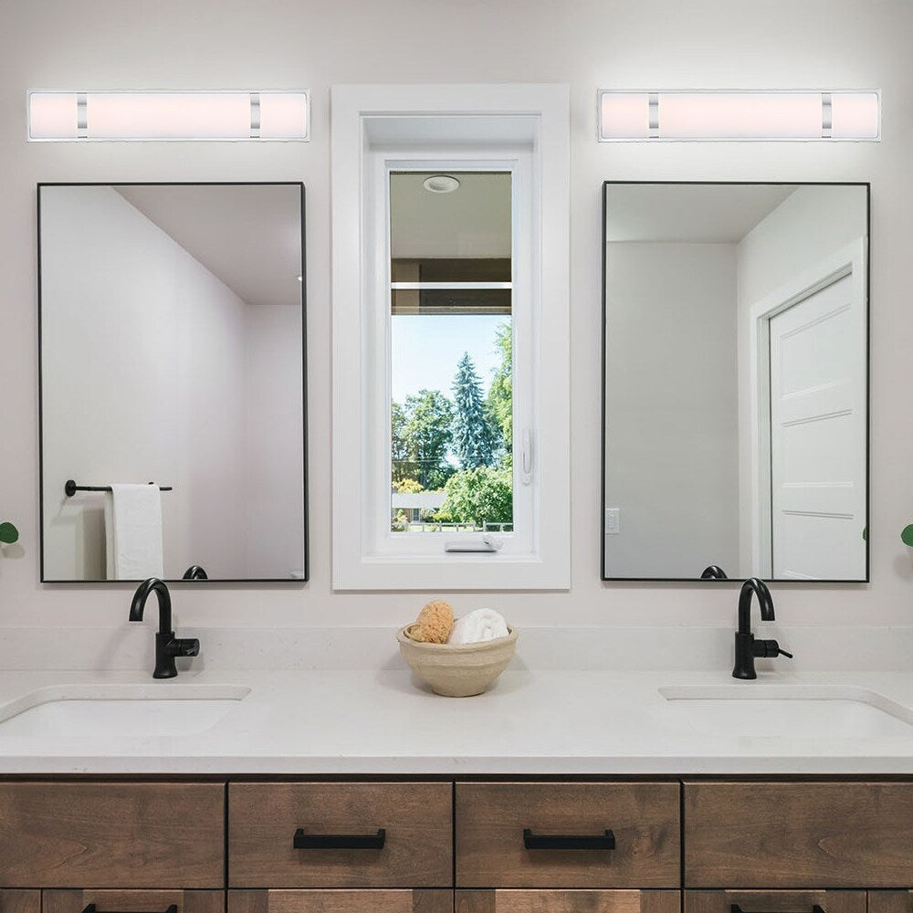 Brushed Nickel Modern/Contemporary LED Vanity Light Bar - 24W