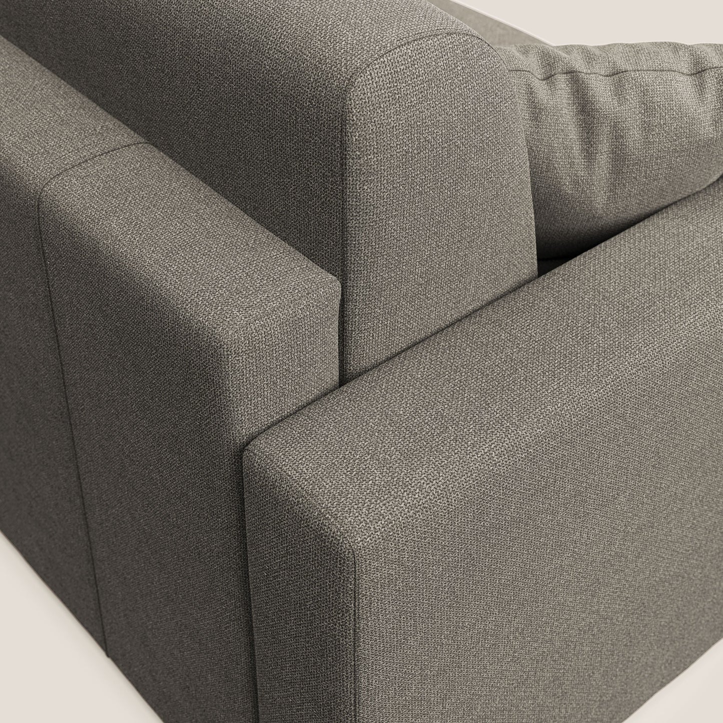 Best Divano letto angolare con penisola in tessuto smacchiabile QuickClean T08 tortora