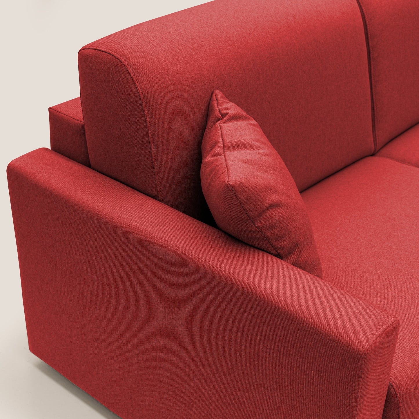 Chris Divano letto matrimoniale in tessuto impermeabile T13 rosso