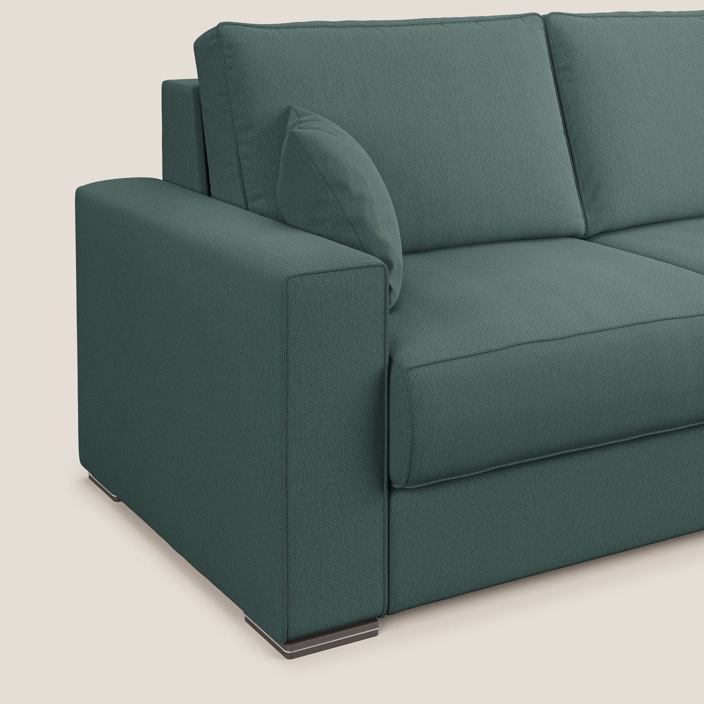 Dream Divano letto angolare in tessuto smacchiabile T05 verde