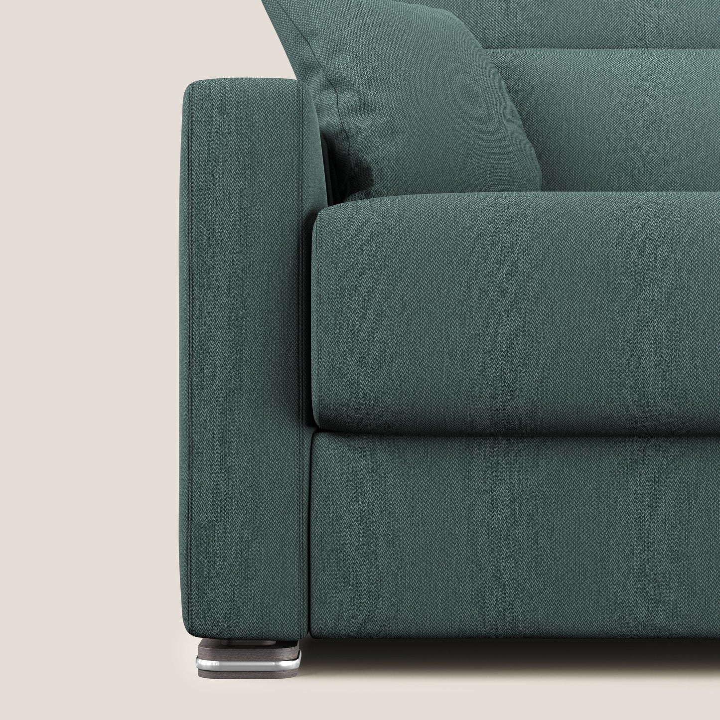 Divano letto matrimoniale Amber in tessuto smacchiabile T05 verde