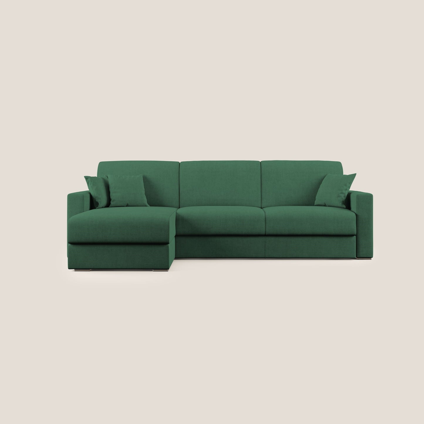 Best Divano letto angolare in tessuto impermeabile T02 verde