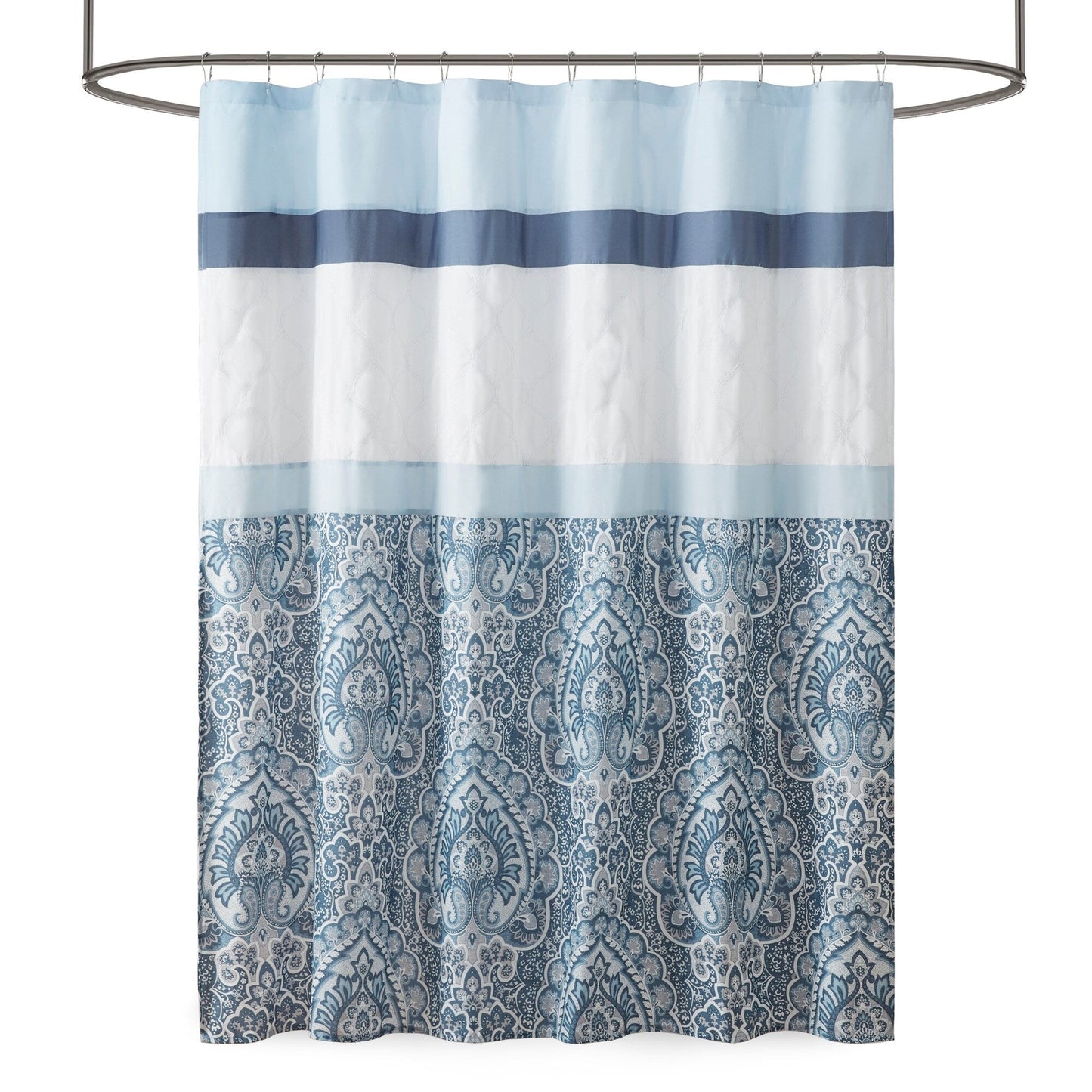 510 Design Josefina Printed and Embroidered Shower Curtain