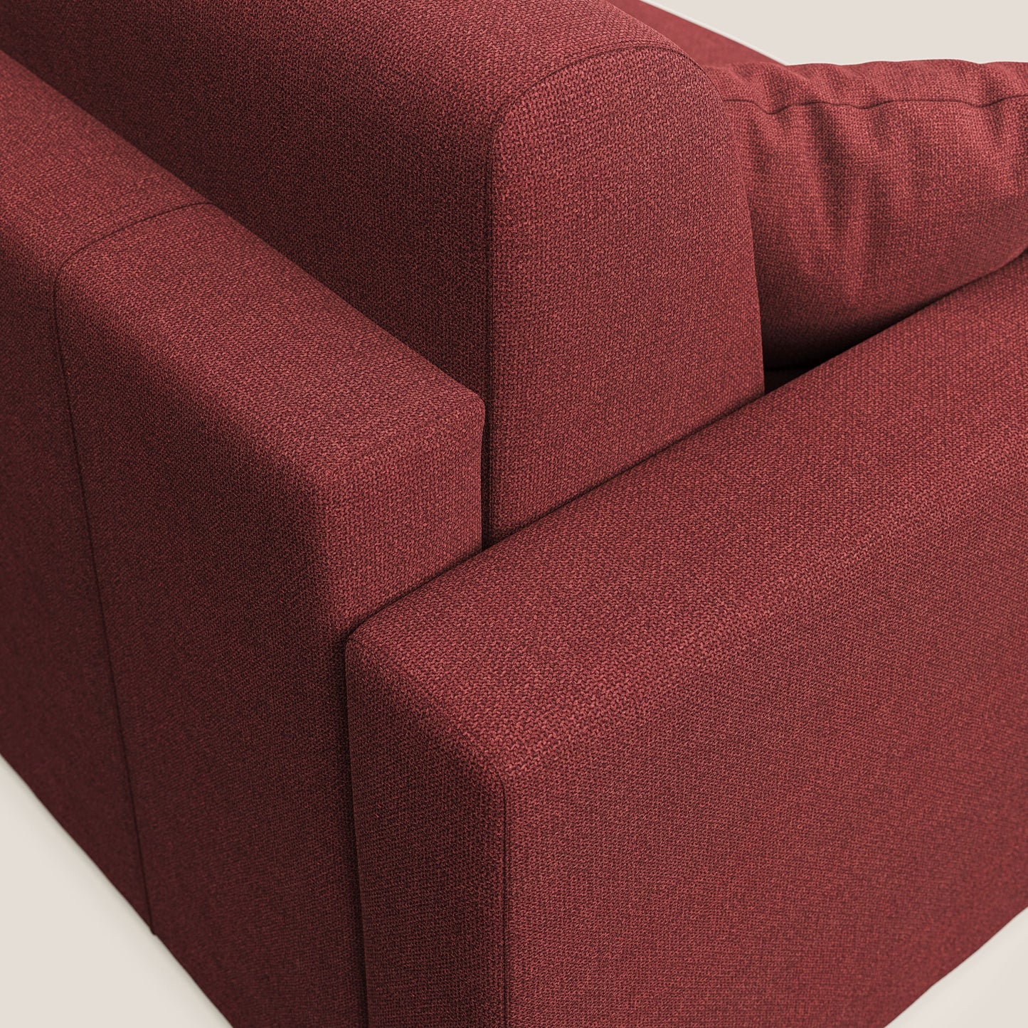 Best Divano letto angolare con penisola in tessuto smacchiabile QuickClean T08 rosso