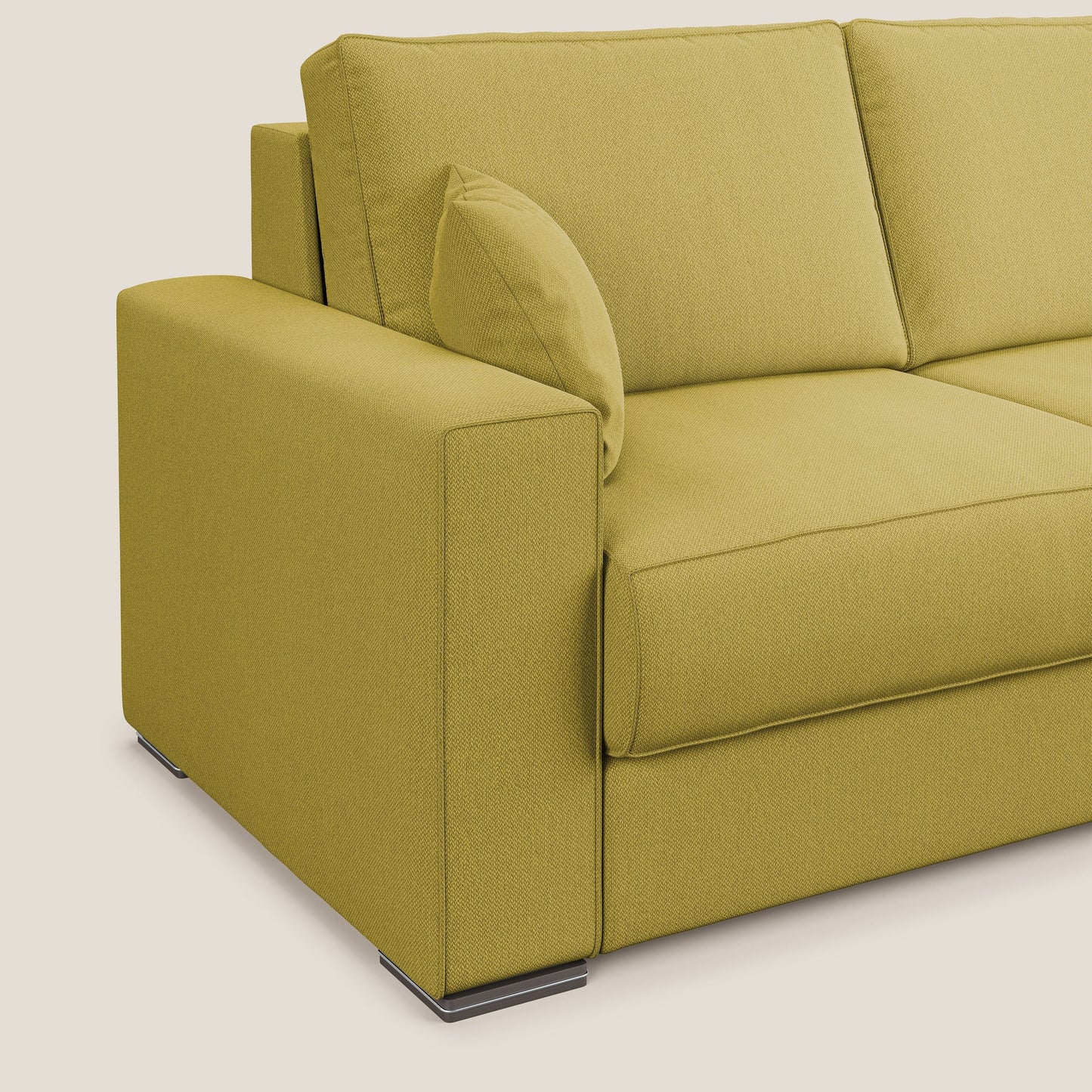 Dream Divano letto angolare in tessuto smacchiabile T05 giallo