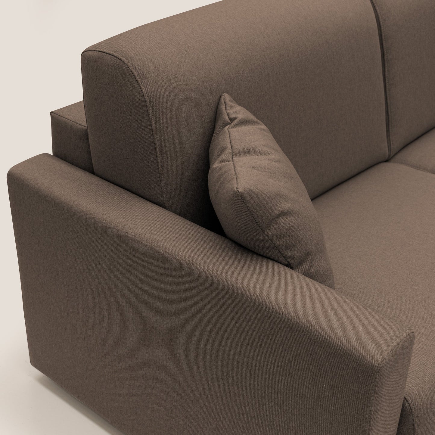 Chris Divano letto matrimoniale in tessuto impermeabile T13 marrone