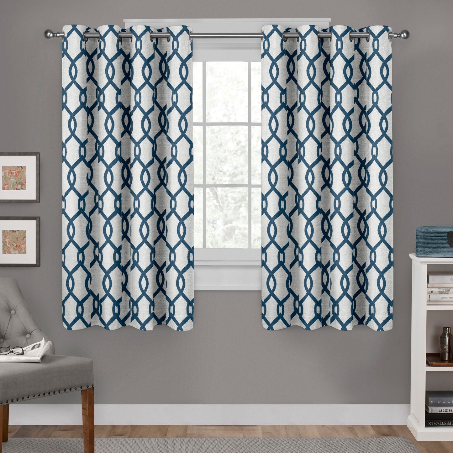ATI Home Kochi Light Filtering Linen Blend Grommet Top Curtain Panel Pair