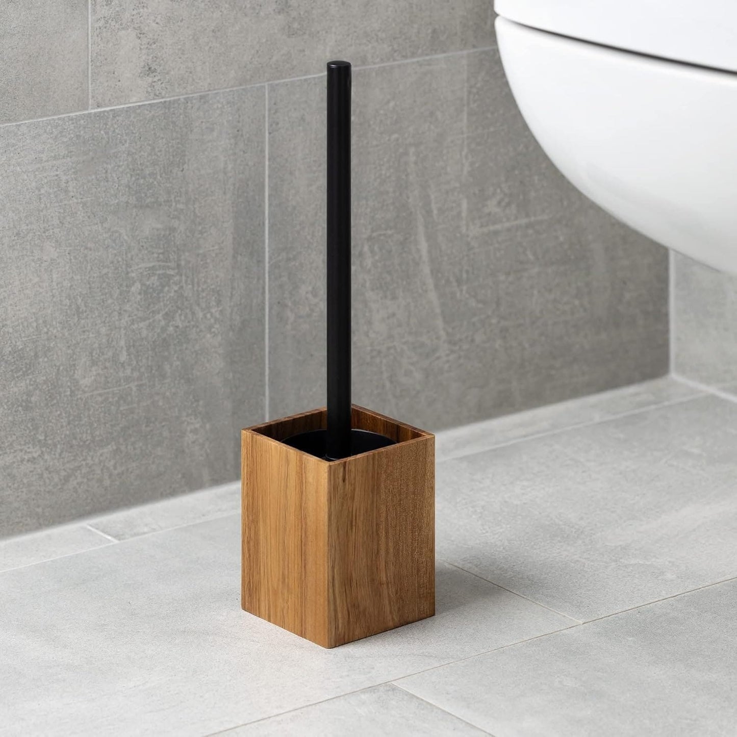 Acacia Wood Bathroom Accessory Set Collection