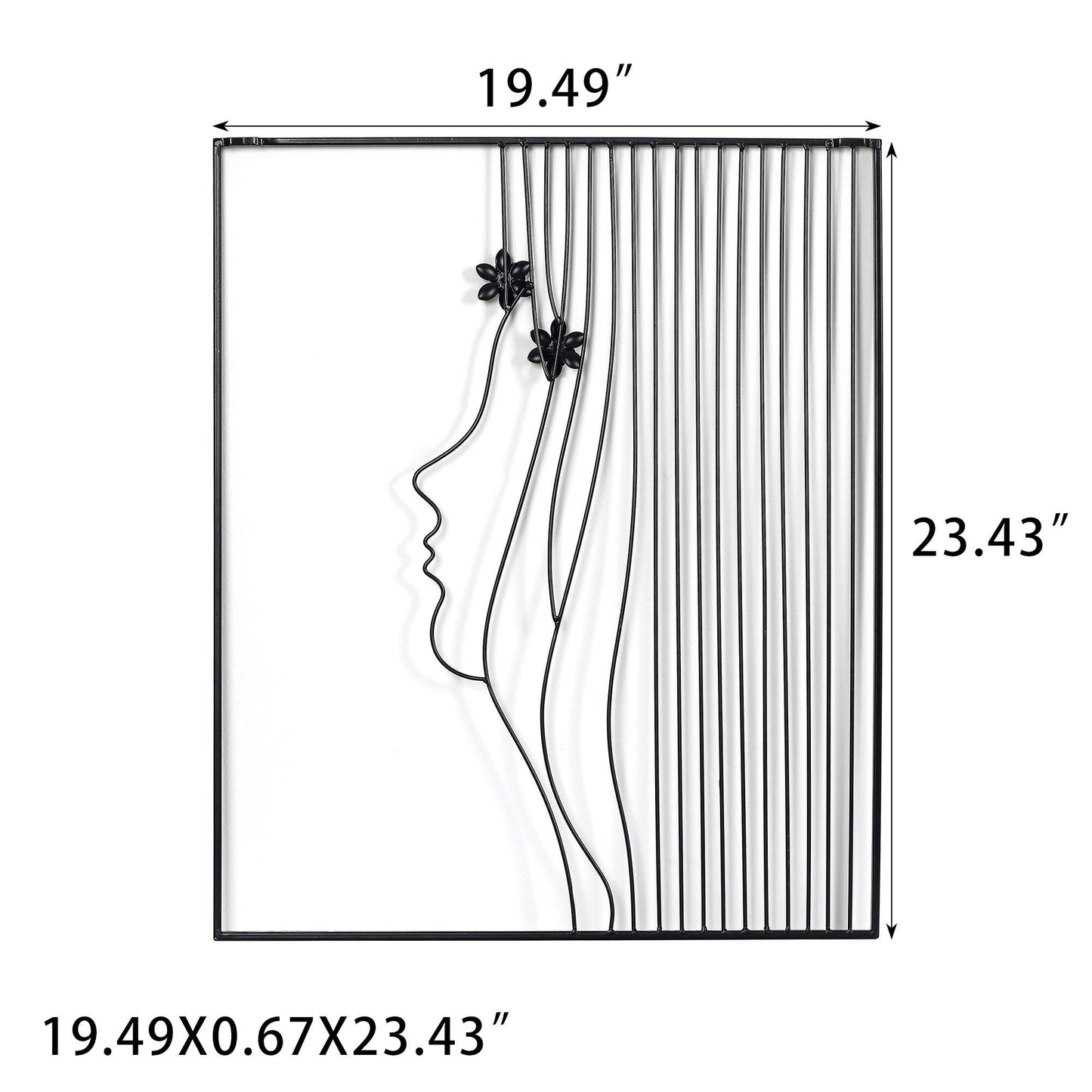 Adeco Metal Square Frame Wall Decor