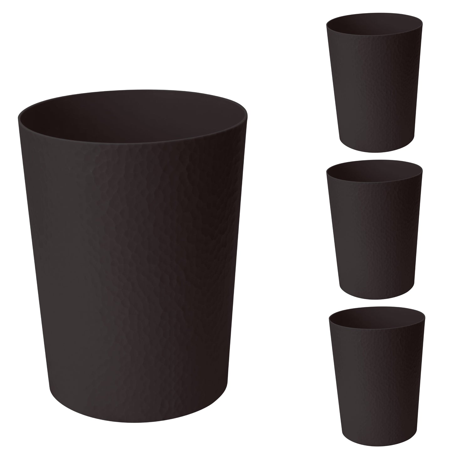 Bath Bliss Hammered Textured Trash Can