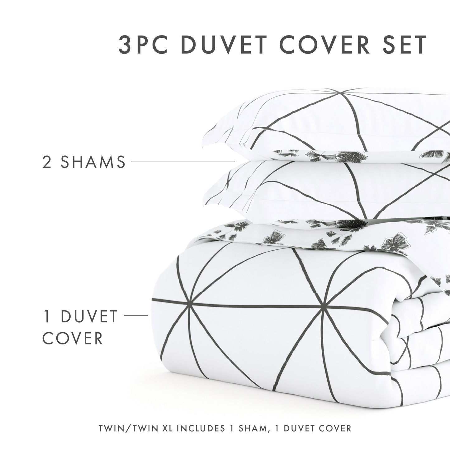 Becky Cameron Oversized Country Home 3 Piece Reversible Duvet Cover Set