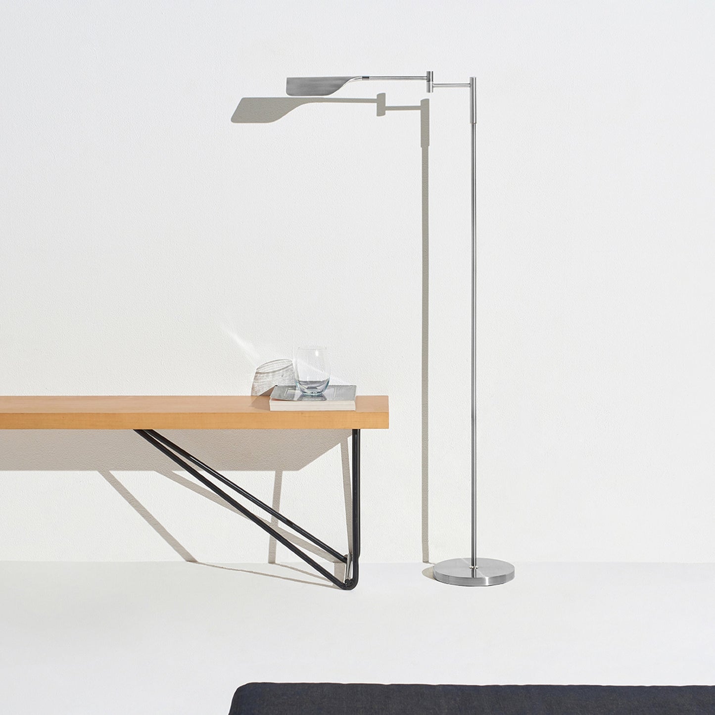 Brightech Leaf 53 in. Industrial 3-Way Dimming LED Floor Lamp with Brass Metal Empire Shade