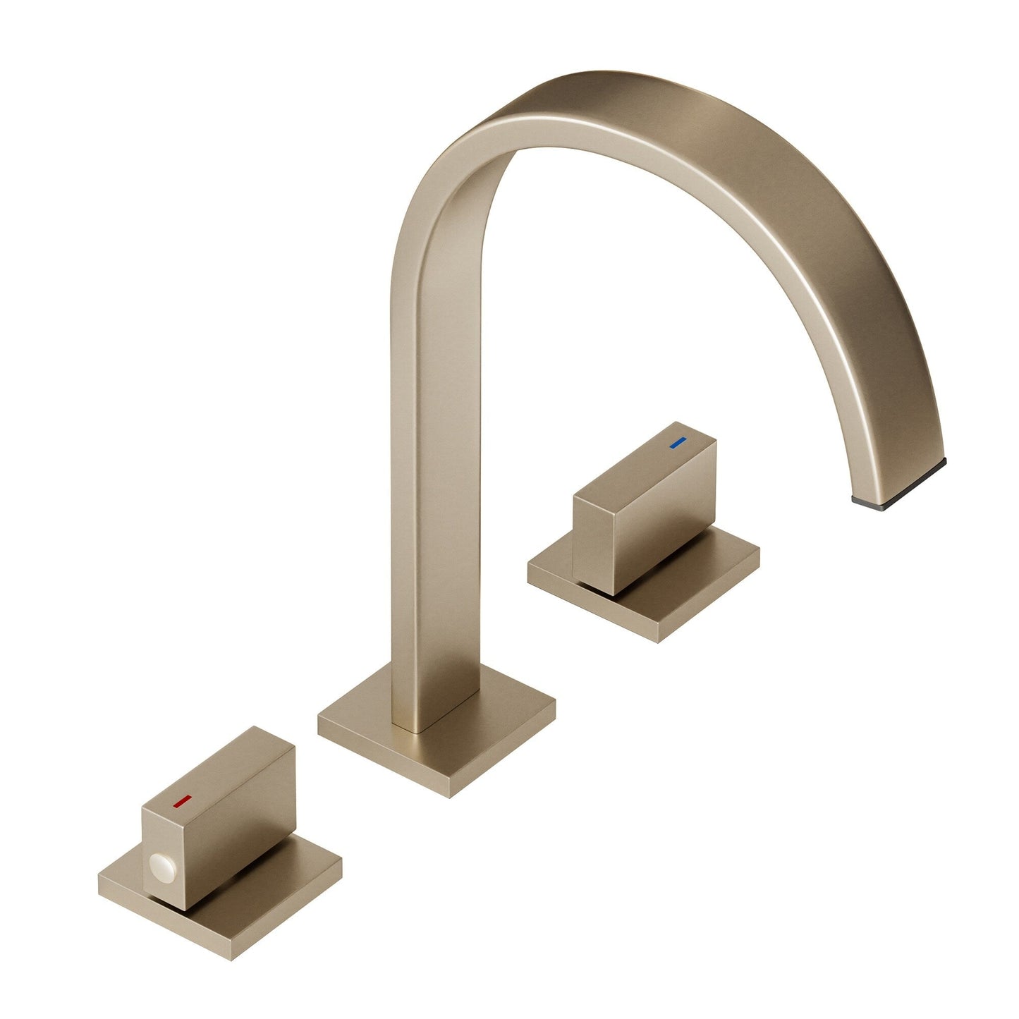 Brushed Gold 3-Hole Double Handle Bathroom Sink Faucet