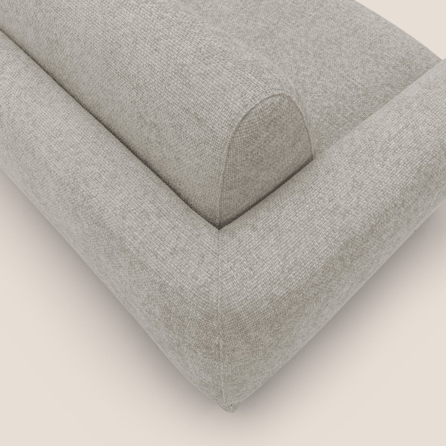 Happy Divano letto matrimoniale con materasso h18 cm in tessuto impermeabile T10 panna