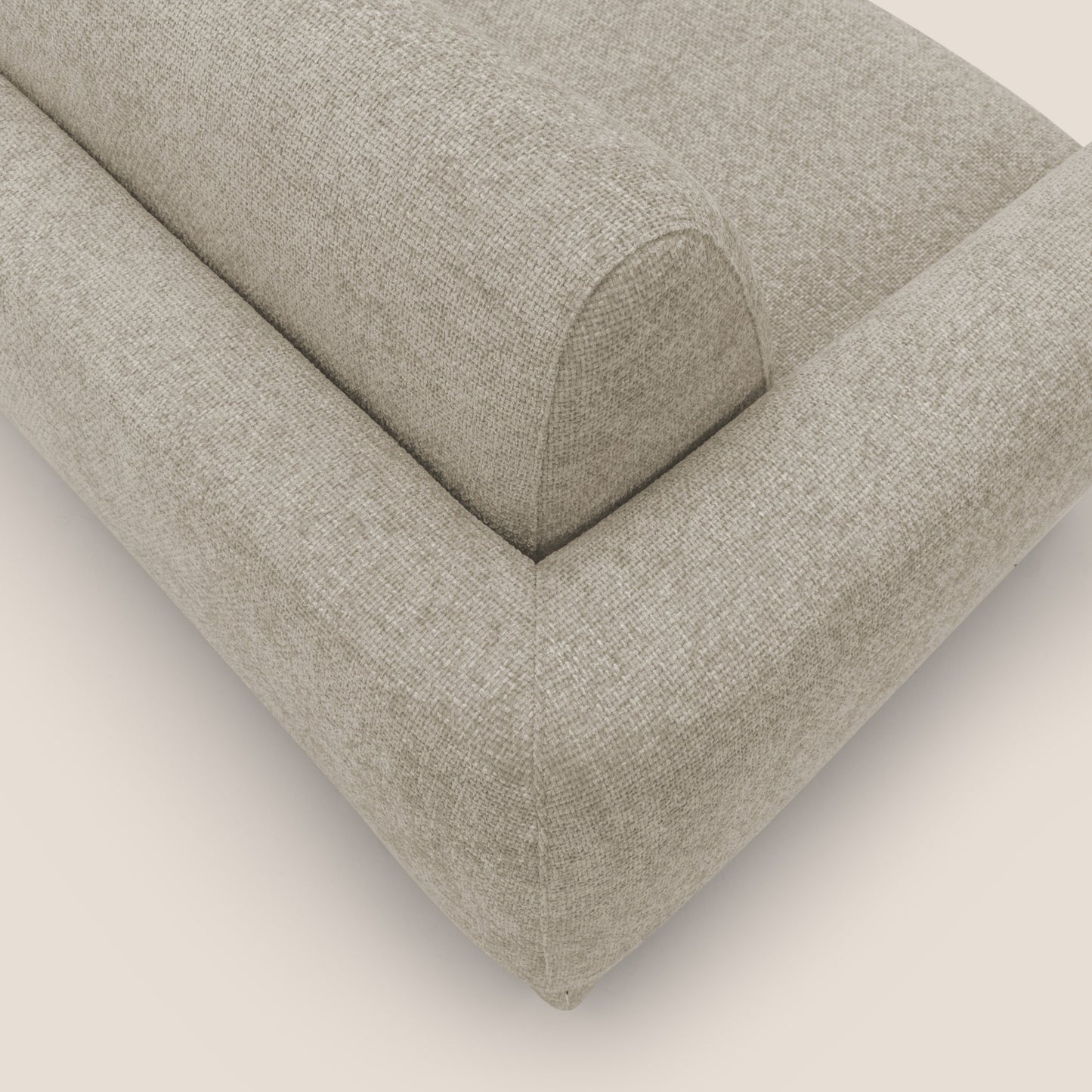 Happy Divano letto matrimoniale con materasso h18 cm in tessuto impermeabile T10 beige