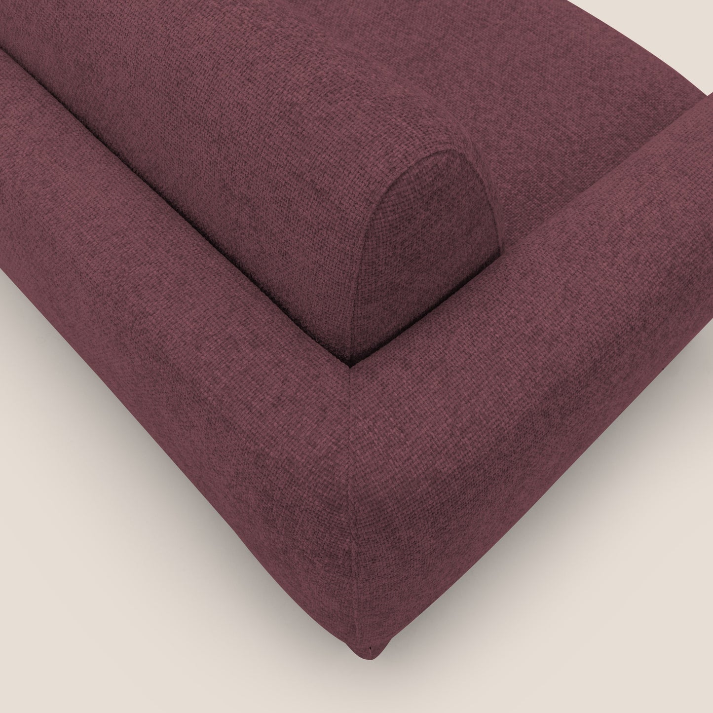 Happy Divano letto matrimoniale con materasso h18 cm in tessuto impermeabile T10 bordeaux
