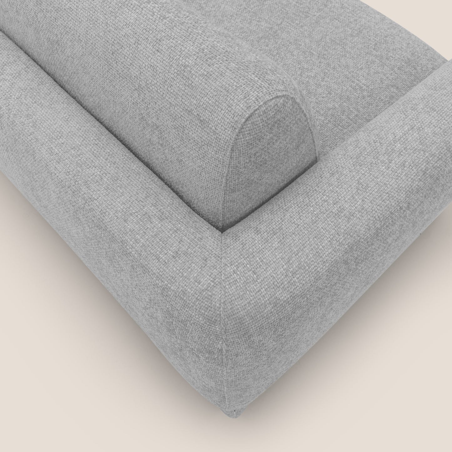 Happy Divano letto matrimoniale con materasso h18 cm in tessuto impermeabile T10 grigio chiaro