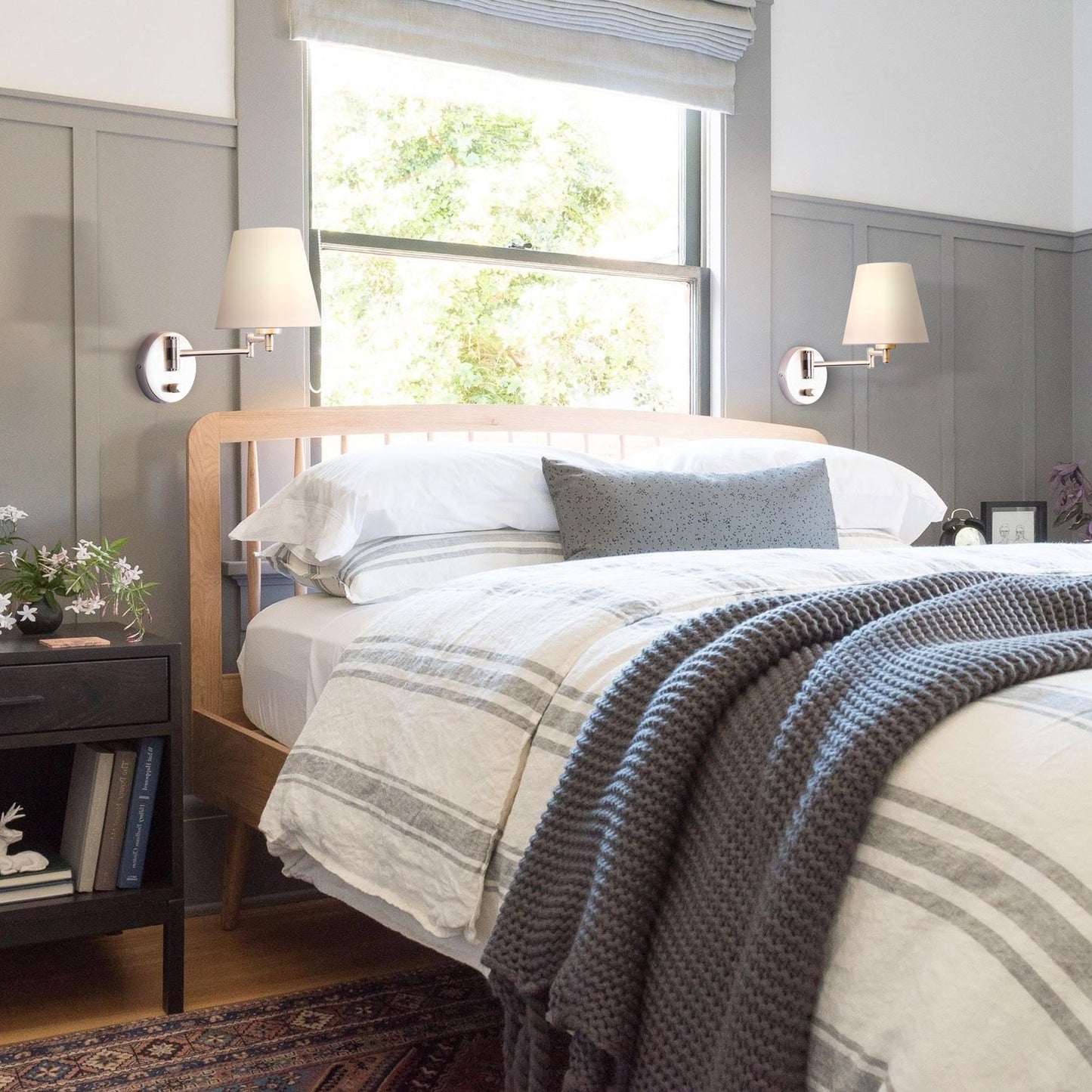 CO-Z Plug-in Swing Arm Wall Mount Sconce