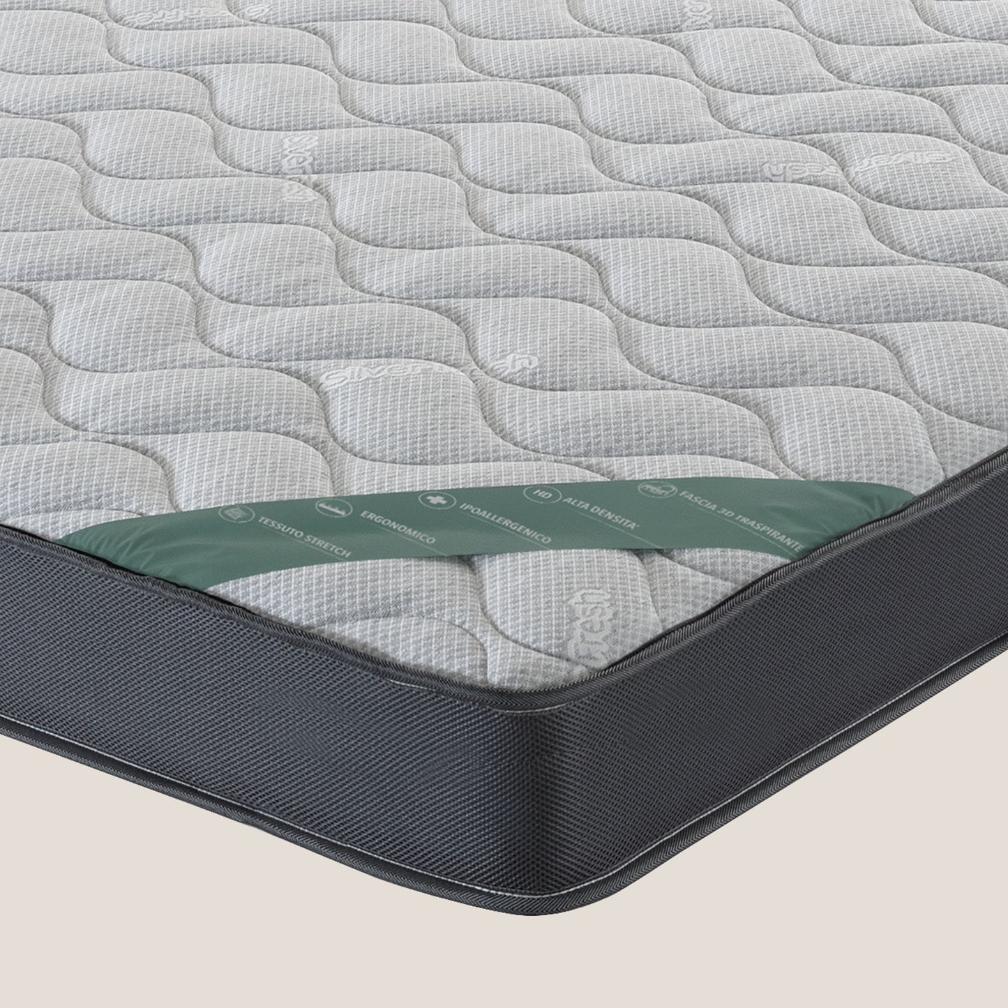 Comfort+ H18 cm - materasso ad alta densità anallergico e traspirante per divano letto