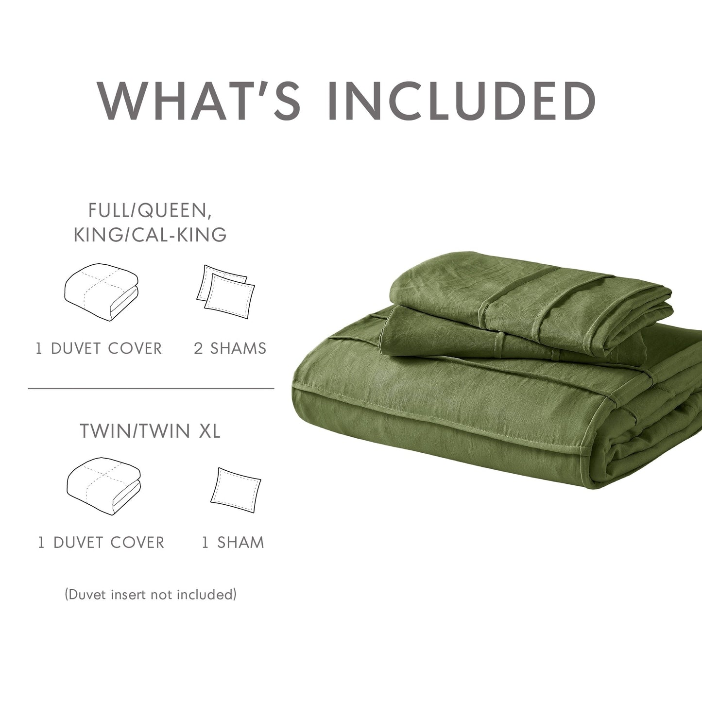 Chelsea Square Evans Pinch Pleated Soft Washed Boho Duvet Cover Set