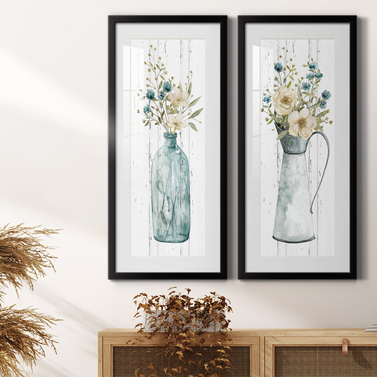 Farmhouse Flower Bouquet I-Premium Gallery Framed Print - Ready to Hang