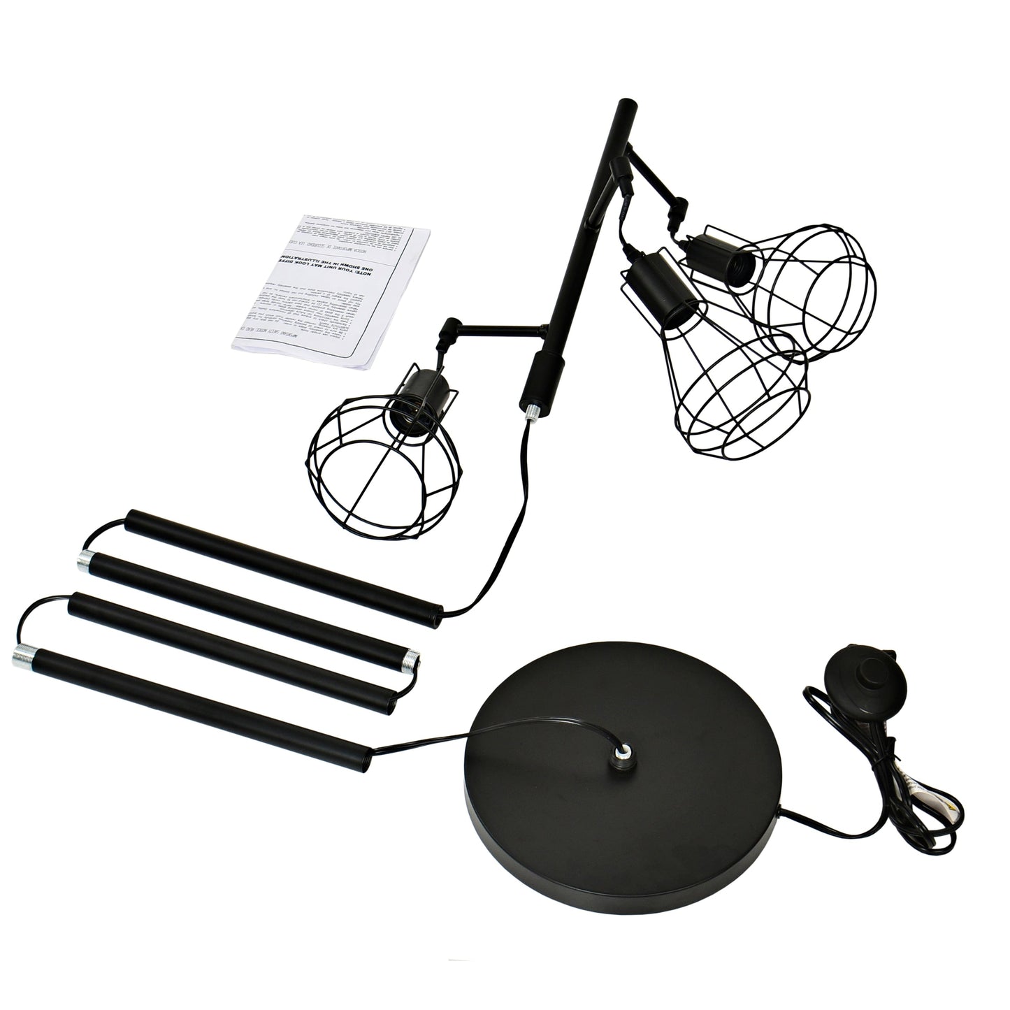 Farmhouse Industrial Floor Lamp Standing Tree Tall Lamp