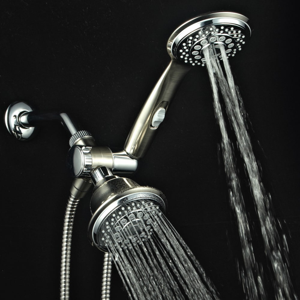 HotelSpa Designer Collection Chrome and Brushed Nickel Shower Combo - Multi-color