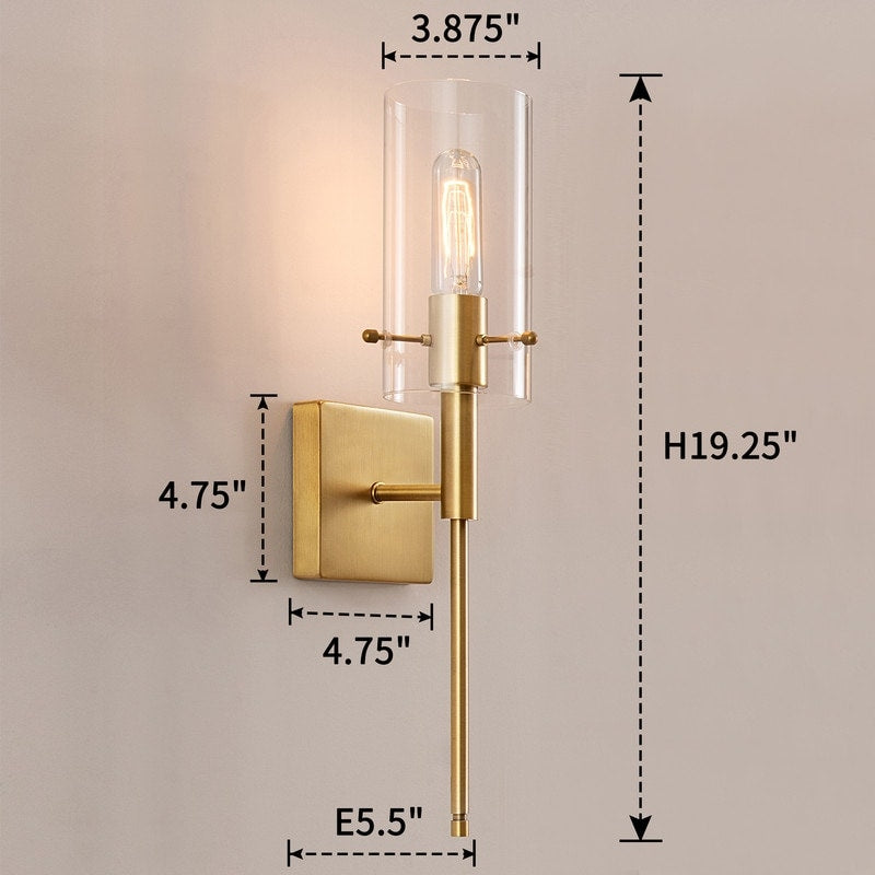KAWOTI 5.5-in W 2-light Dimmable Wall Sconce Set(Set of 2)
