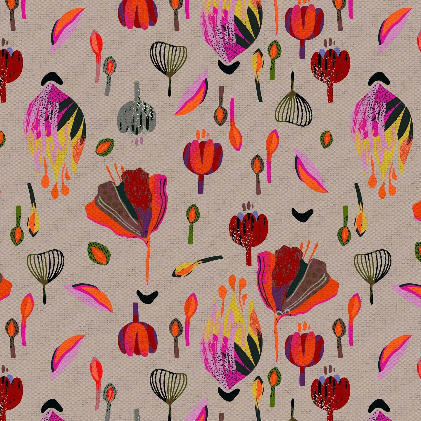 Collezione Joy cuscini a fantasie multicolor in tessuto fresco cotone impermeabile grigio