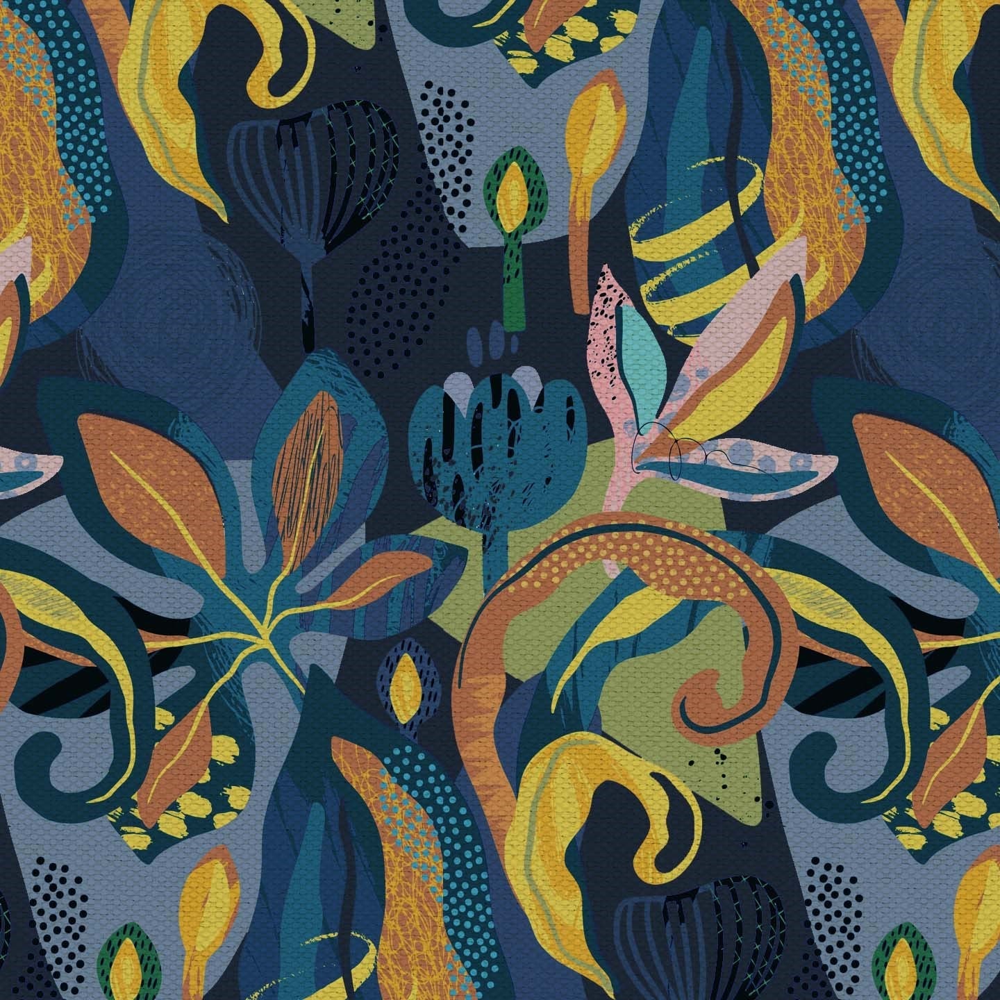 Collezione Joy cuscini a fantasie multicolor in tessuto fresco cotone impermeabile blu