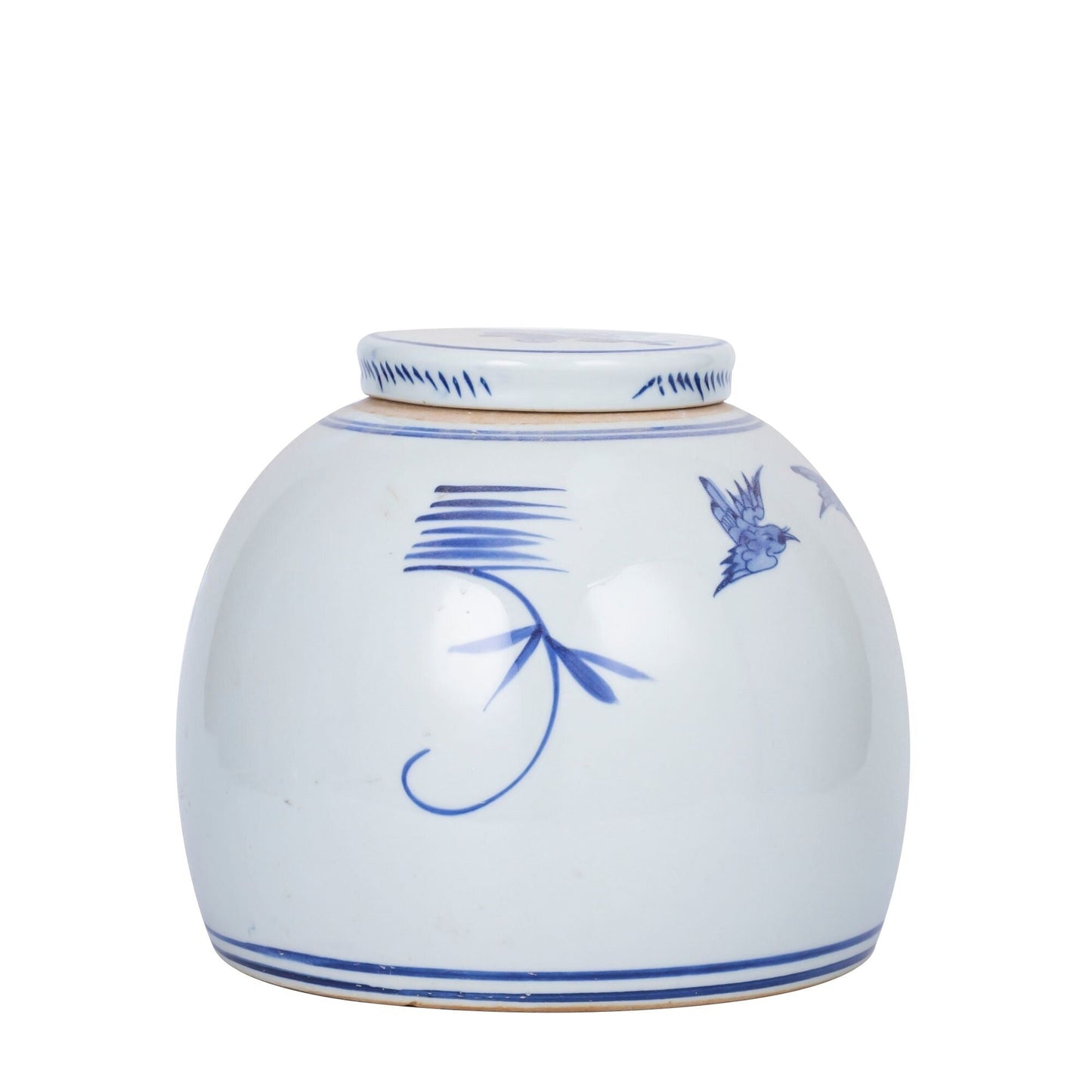 Lins Floral Bird Ming Jar Small