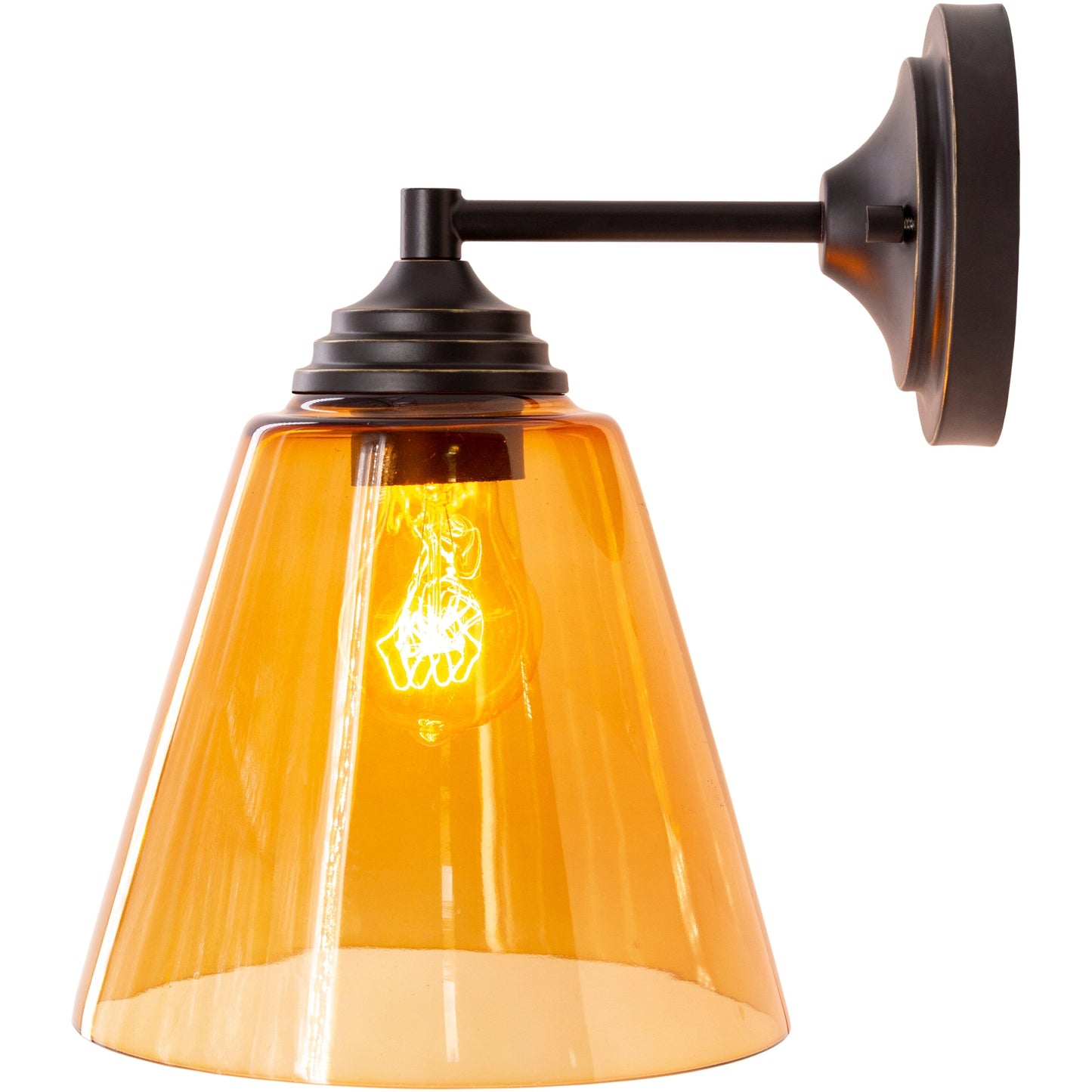 Artistic Weavers Lionel Amber Glass 1-light Wall Sconce - 11H x 7.875W x 9.875D