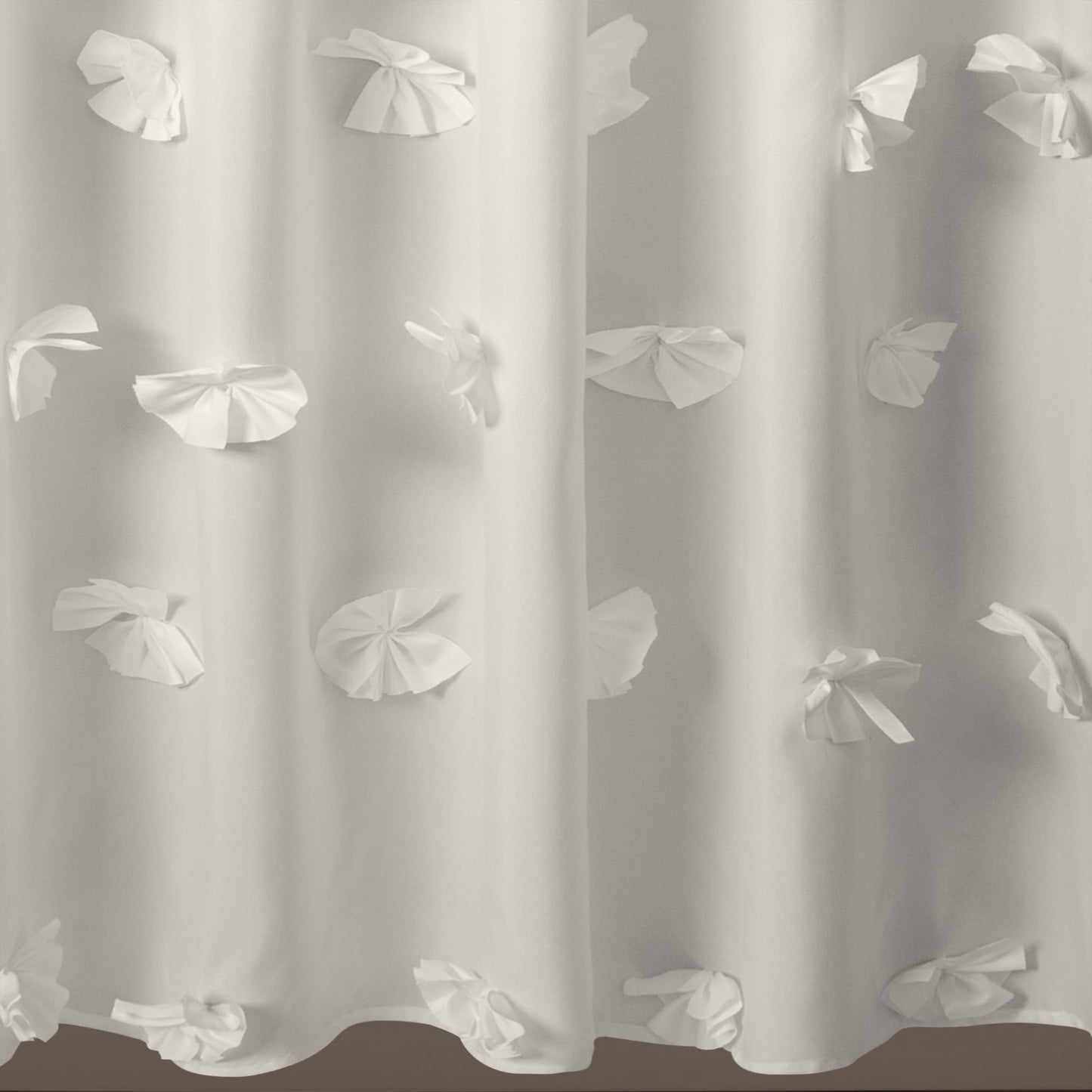 Silver Orchid Sterling Polyester Shower Curtain