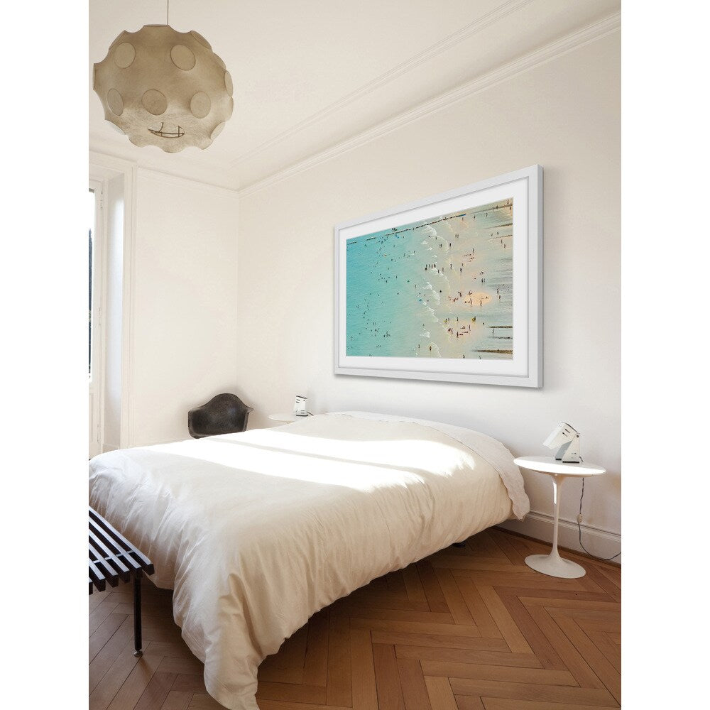 Marmont Hill - 'Fun at the Beach' Framed Painting Print - Multi-Color