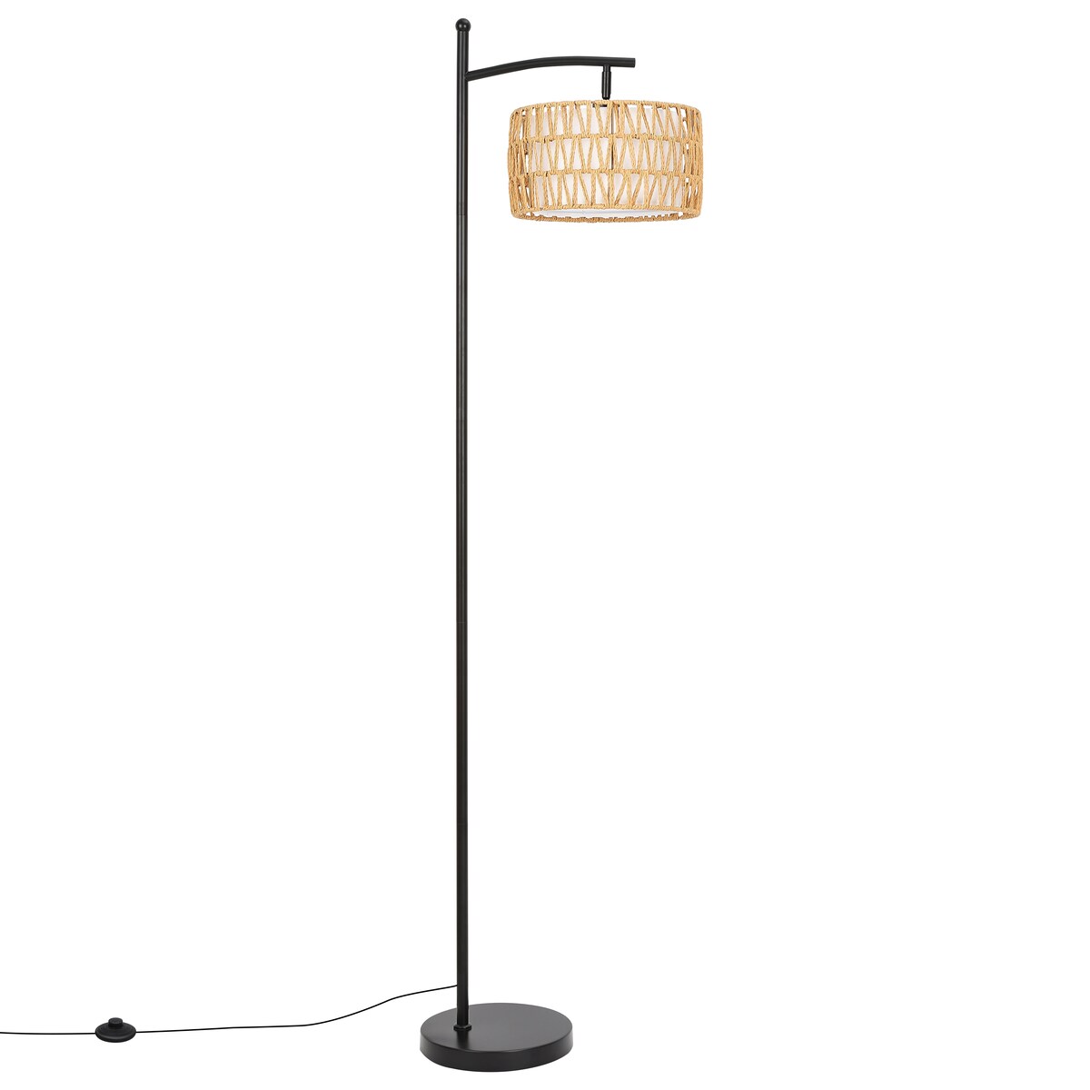 Netin 66 Dimmable LED Arched Floor Lamp with Remote - N/A