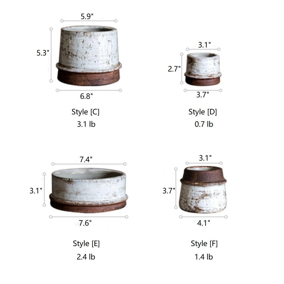 RusticReach Restoration Ceramic Planter Vase