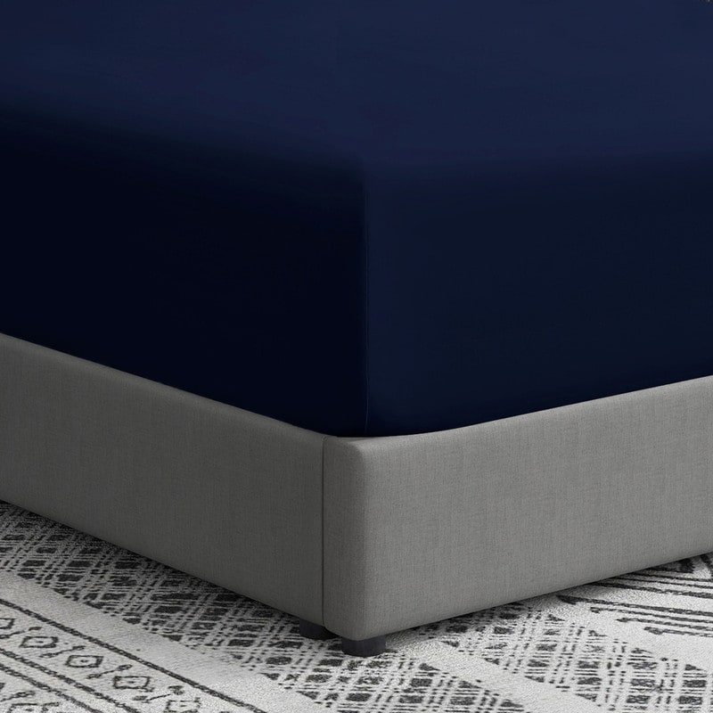 Swift Home Double Brushed Microfiber 18-21-Inch Extra-Deep Pocket Single Fitted Sheet