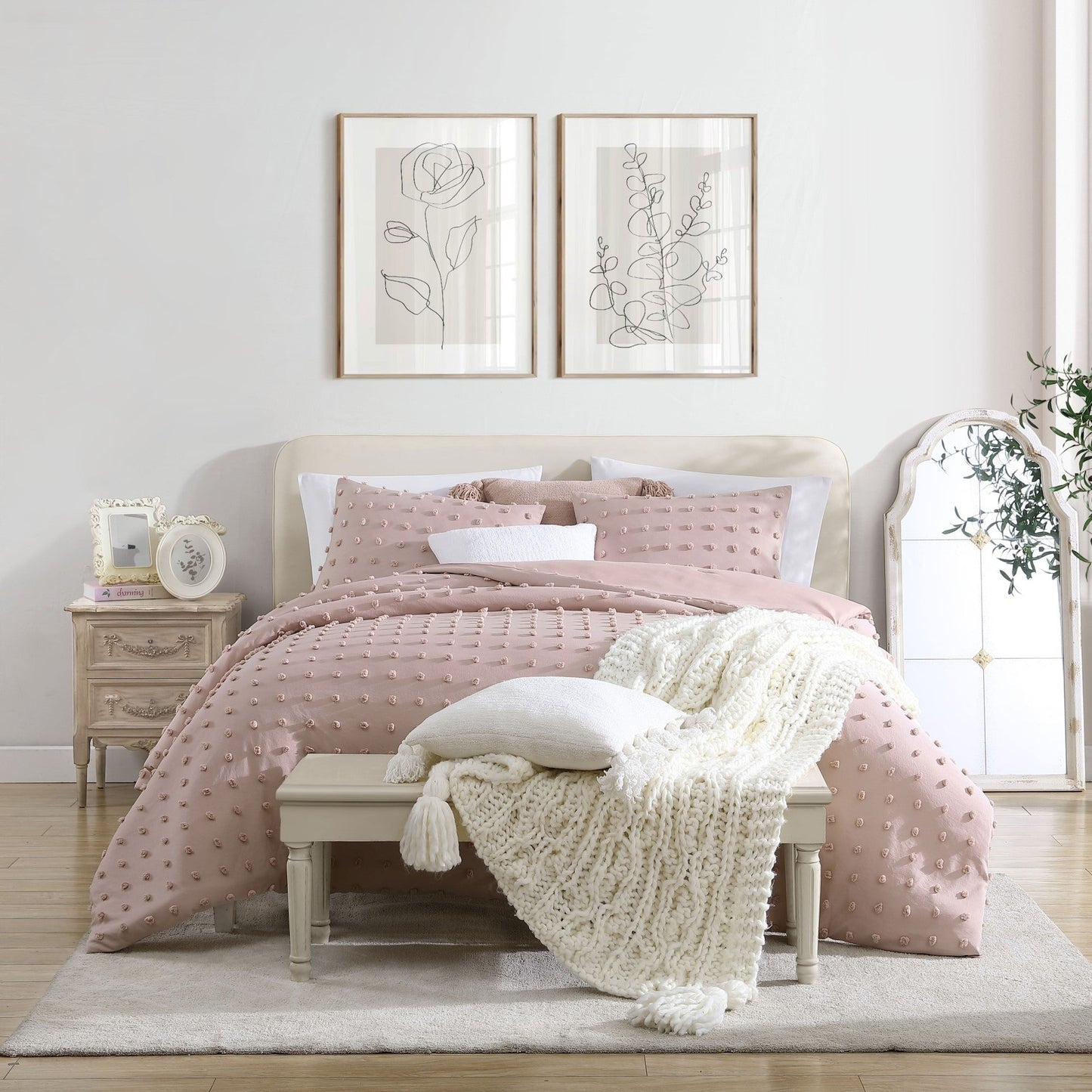 Swift Home Ultra-Soft Pom Pom 3-Piece Microfiber Comforter Bedding Set