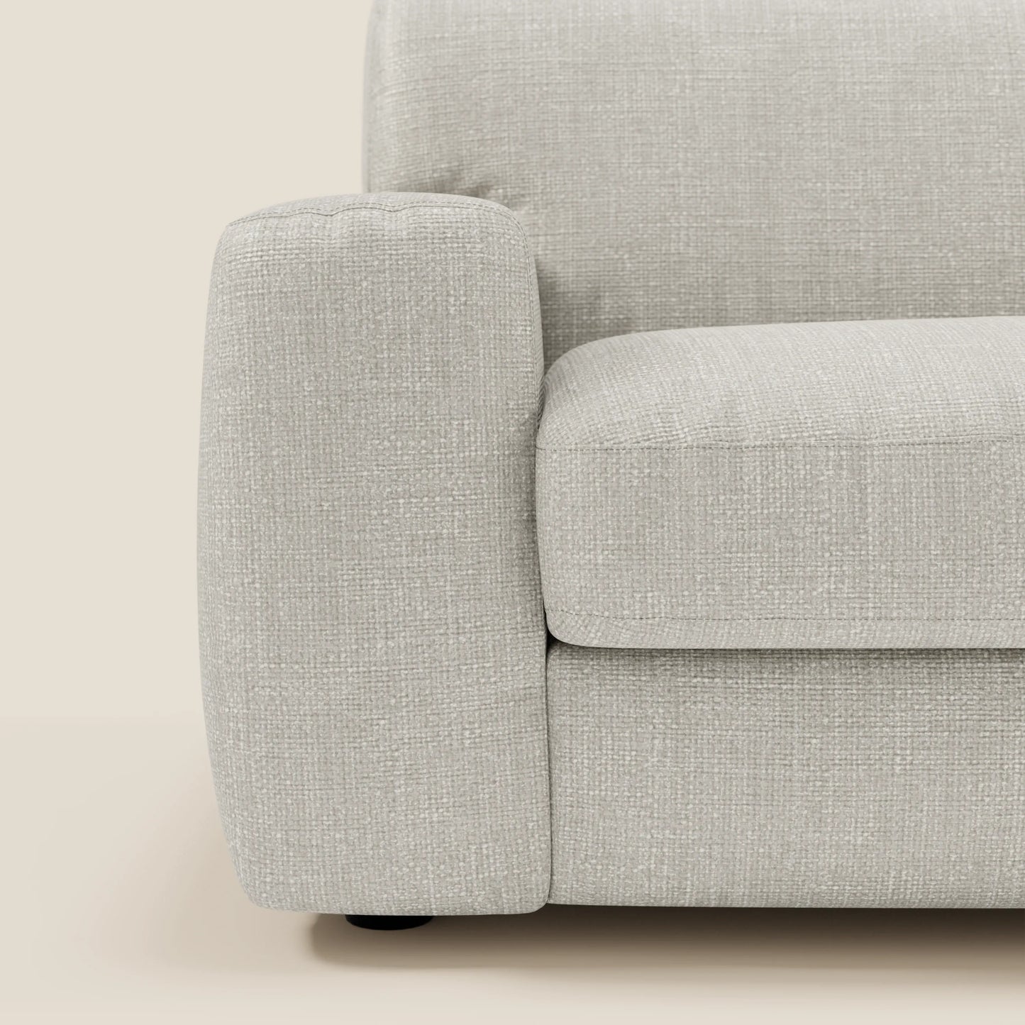 Cloud Divano letto materasso H17 cm dai morbidi cuscini in tessuto impermeabile T06 grigio chiaro