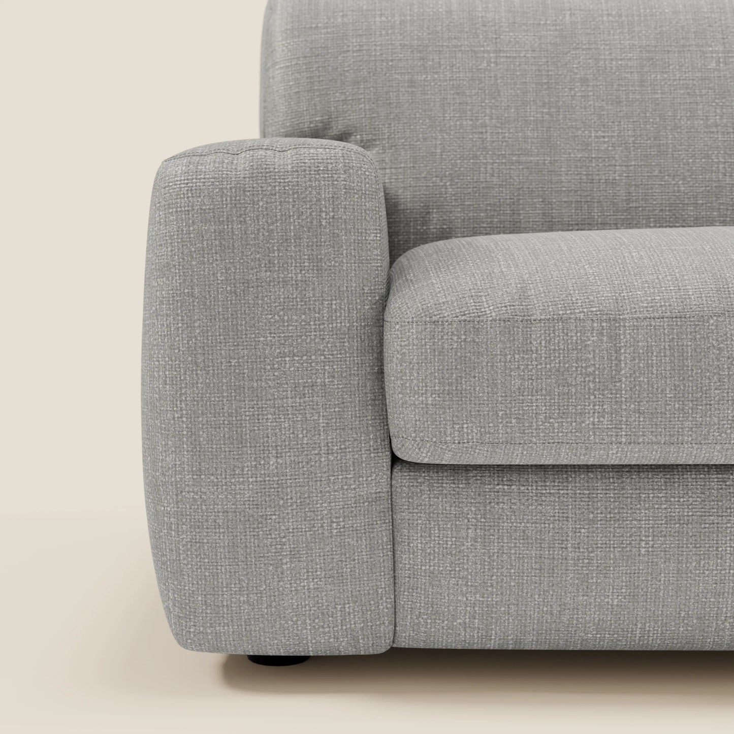 Cloud Divano letto materasso H17 cm dai morbidi cuscini in tessuto impermeabile T06 grigio