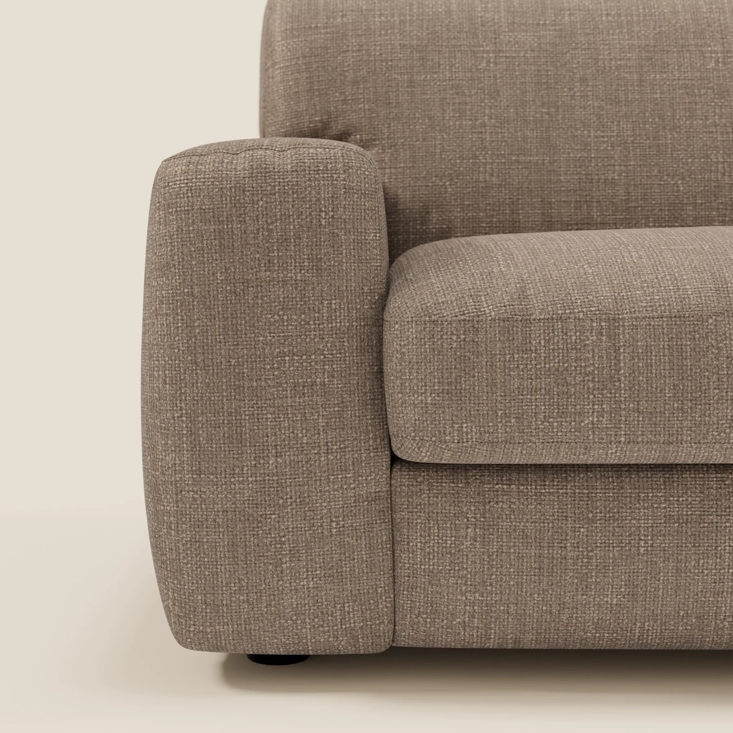 Cloud Divano letto materasso H17 cm dai morbidi cuscini in tessuto impermeabile T06 marrone