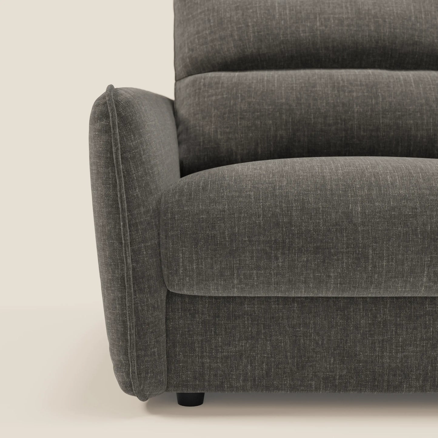 Elios Divano letto con morbidi cuscini spalliera in tessuto smacchiabile T24 antracite