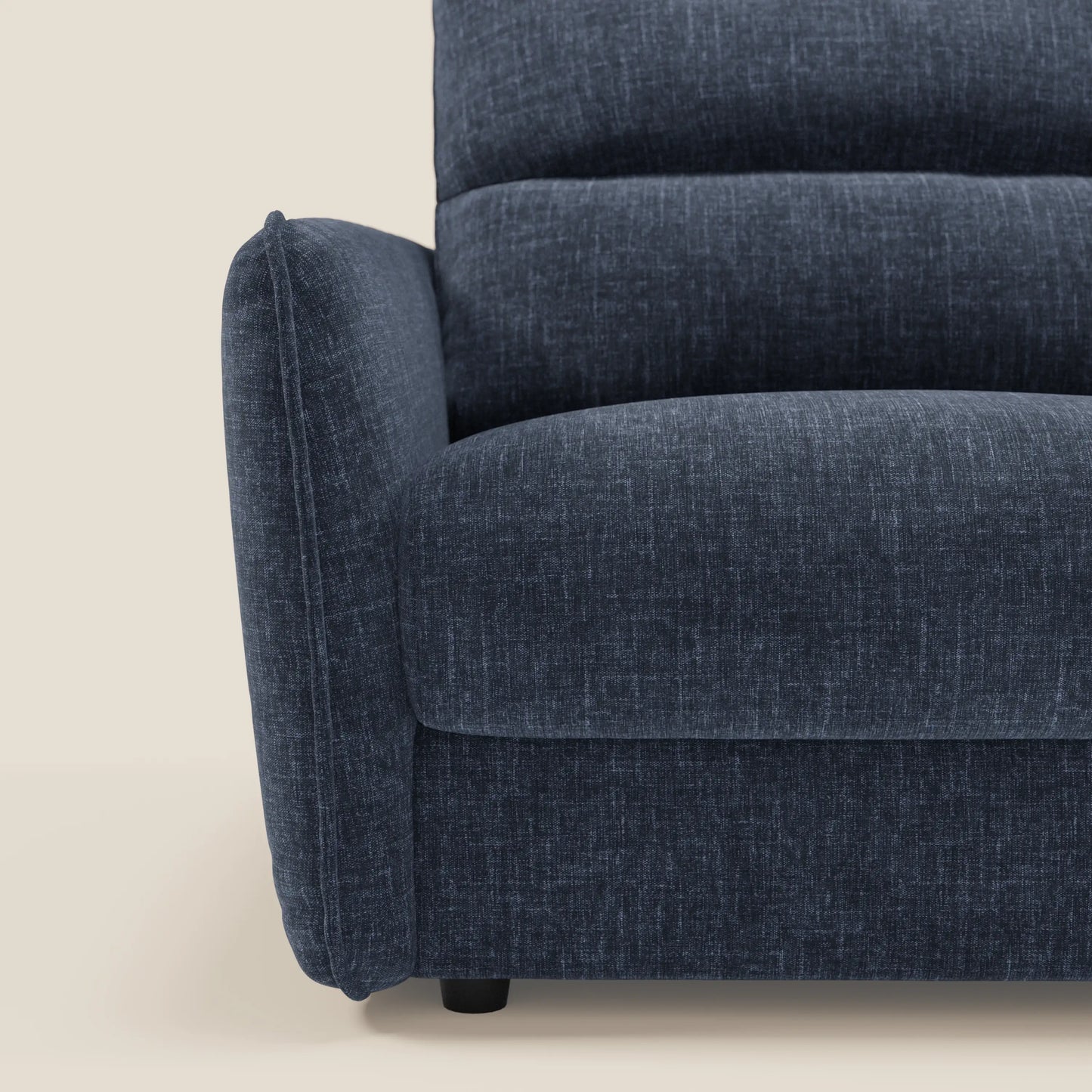 Elios Divano letto con morbidi cuscini spalliera in tessuto smacchiabile T24 blu notte