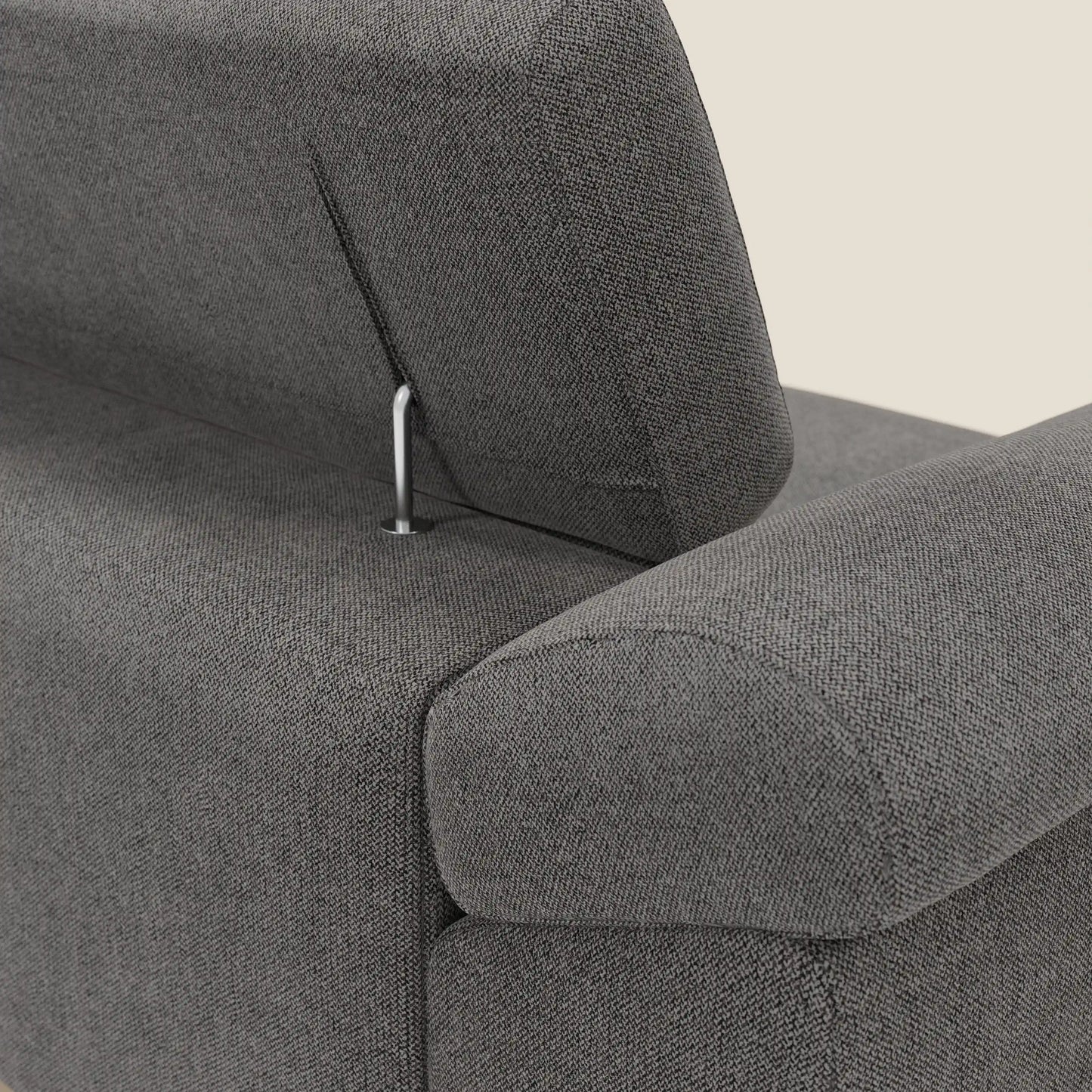 Donatello divano con sedute allungabili braccioli contenitore e poggiatesta reclinabili in tessuto smacchiabile T23 antracite