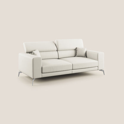 Blade Divano moderno con poggiatesta reclinabili in Ecopelle T04 bianco