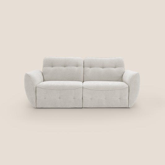 Cerbero divano 2 e 3 posti in morbido bouclé impermeabile T07 bianco