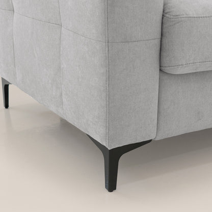 Gardenia divano letto materasso alto 18 cm con poggiatesta reclinabili e rivestimento impermeabile T02 grigio chiaro