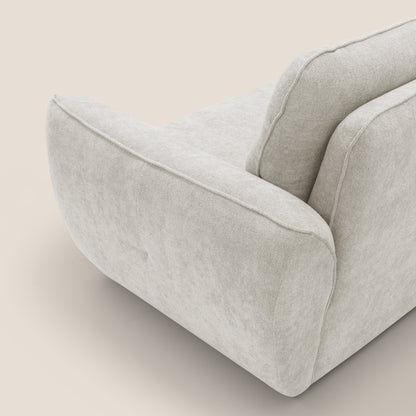 Cerbero divano 2 e 3 posti in morbido bouclé impermeabile T07 bianco