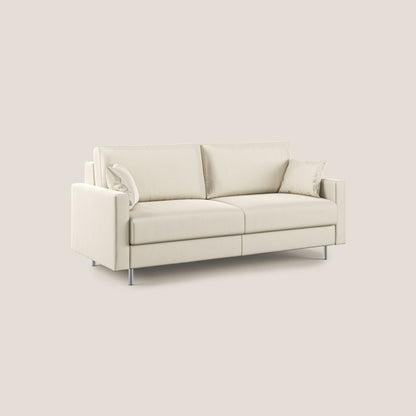 Andromeda divano letto matrimoniale in velluto morbido impermeabile T01 panna