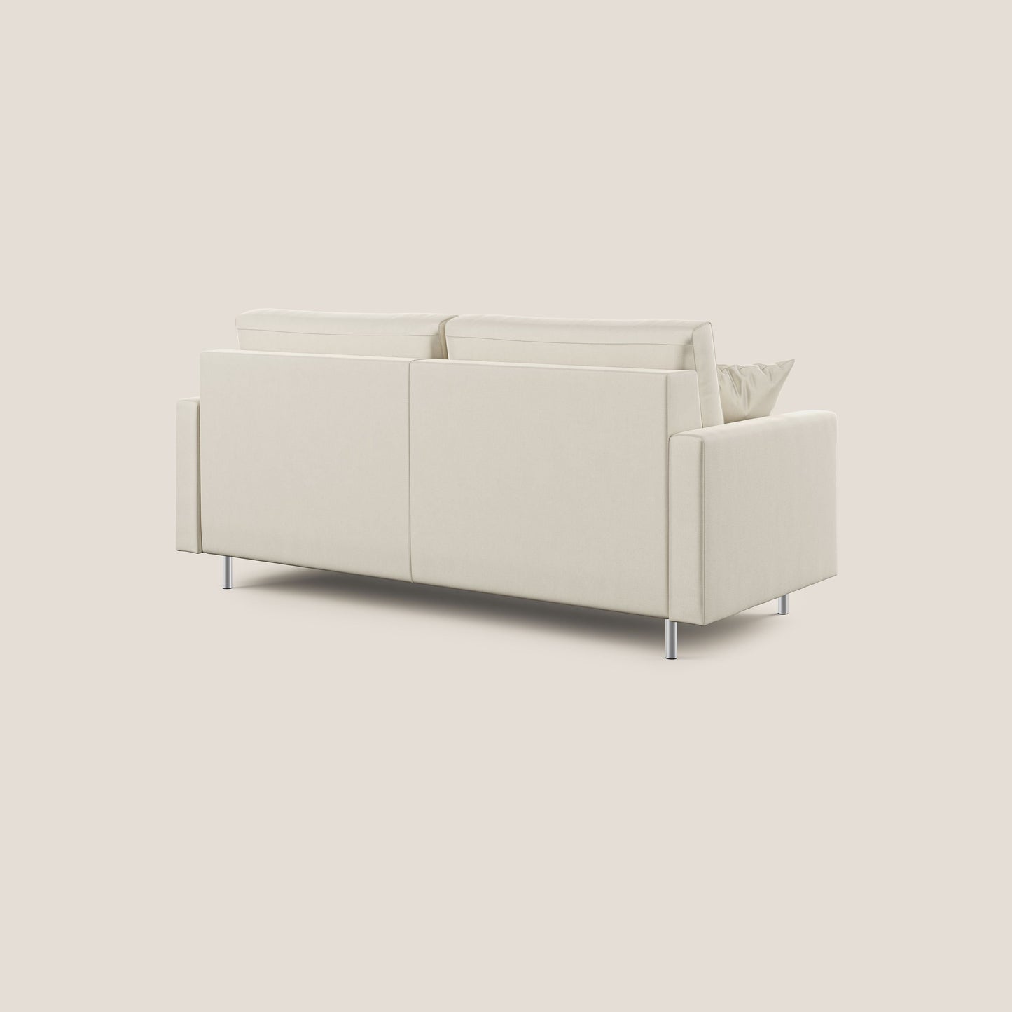 Andromeda divano letto matrimoniale in velluto morbido impermeabile T01 panna